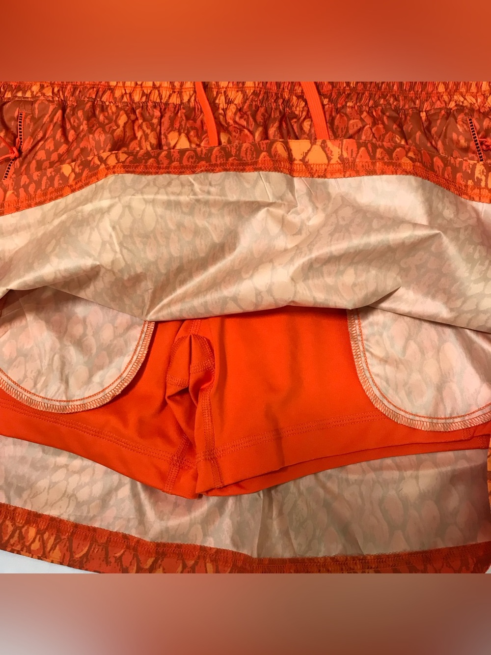 Nike Kobe Womens Safety Orange Snakeprint Woven Skirt (lB2720-819) XL - Picture 11 of 11